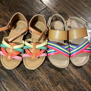 Lightly Worn Cat And Jack and Old Navy Sandals